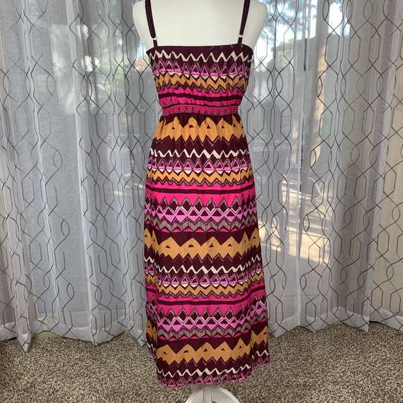 Ann Taylor Loft Tribal Print Maxi Dress XS - Picture 5 of 6
